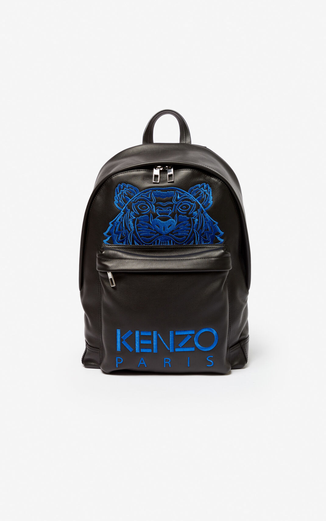 Kenzo Tiger Cuero Mochila Hombre Negras | 7165240-KX